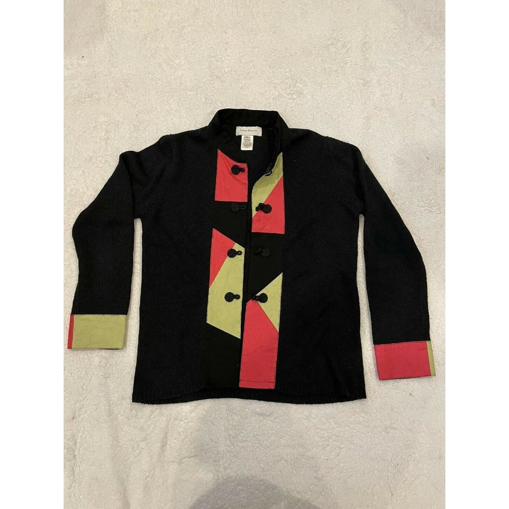 Susan Bristol Women's Cardigan Sweater Sz Medium Ramie Blend - 2002